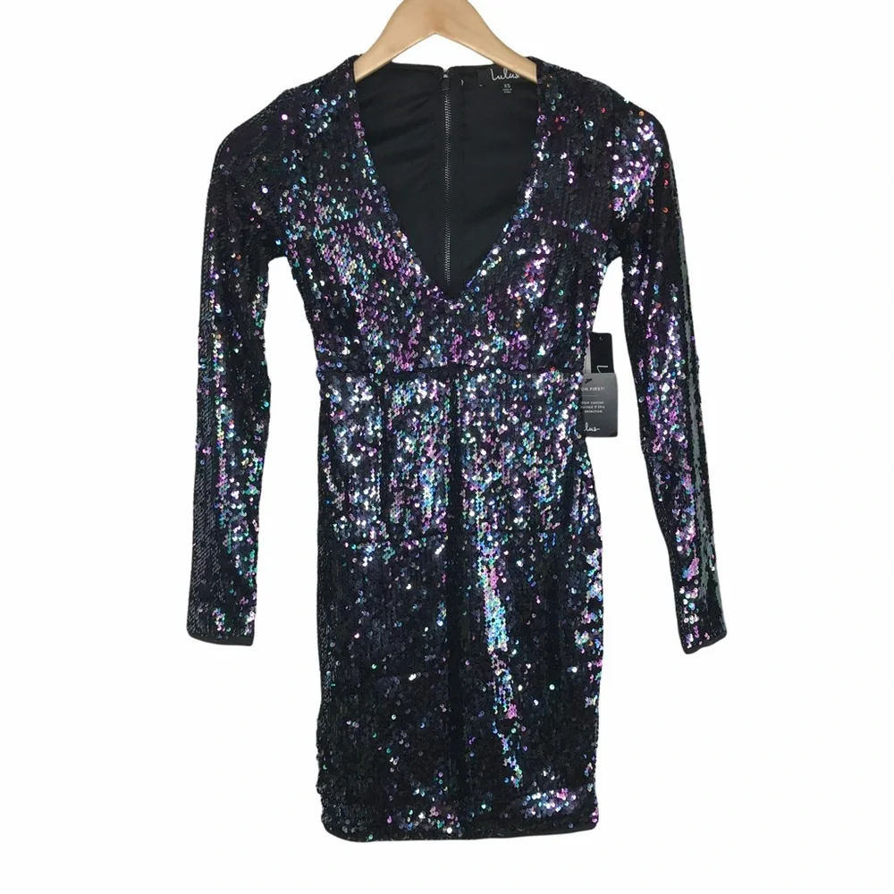 Lulus Lookin' Slick Sequin‎ Bodycon Dress NWT (XS)